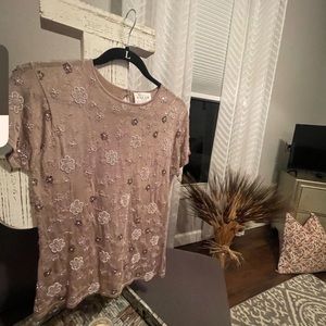 Embroidered (M) Oscar De La Renta Top